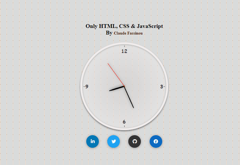 Html css & js clock