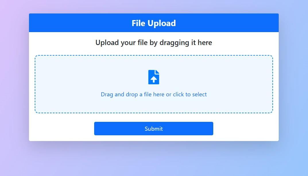 Multiple file upload card