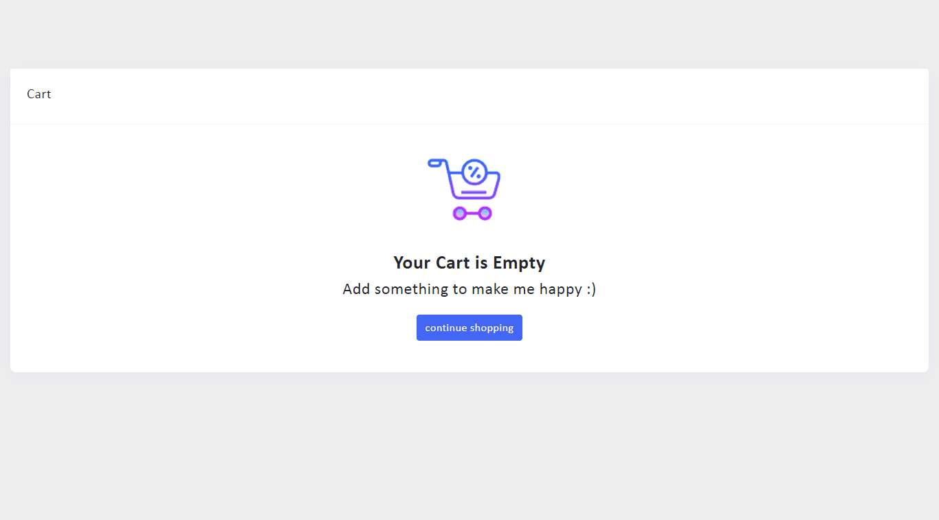 empty cart template