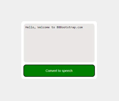 text to speech using javascript